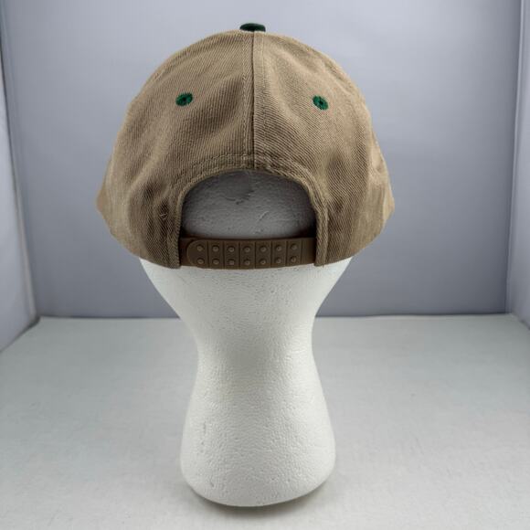Caterpillar CAT Logo Brown Green Snapback Trucker Hat Adjustable - Picture 4 of 6